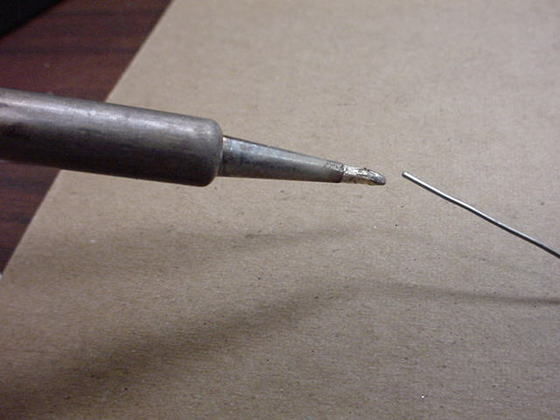 tinned soldering iron