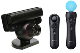 Sony’s Playstation Eye Camera & Move Sony’s Playstation Eye Camera (left) & Move (right)